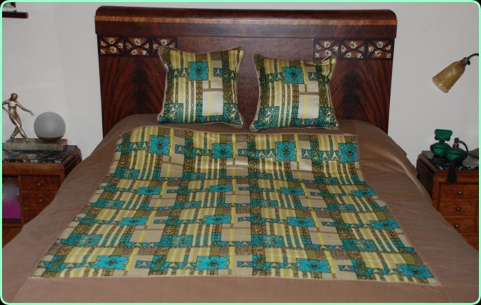 Original Art Deco Fabric Throw 